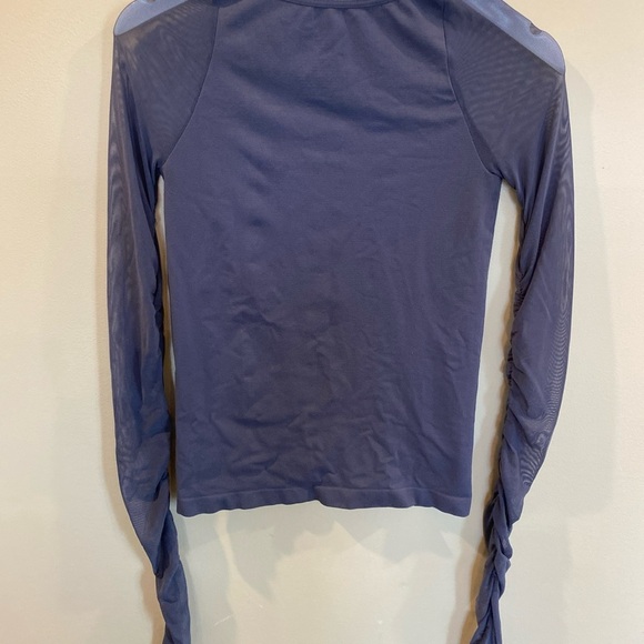 Intimately Free People Top Mesh Sheer Sleeves Medium Large Gray - Picture 5 of 5